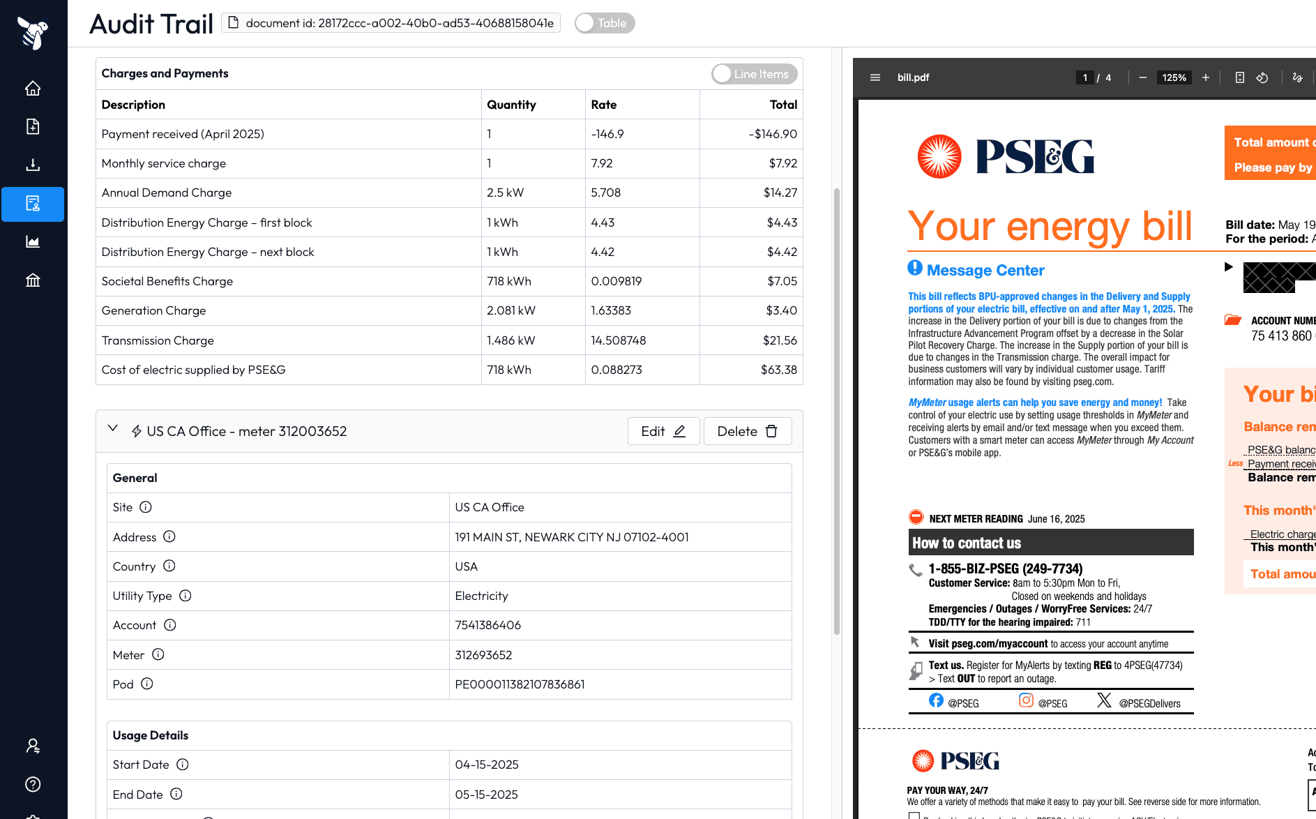 Nectar jadetrack alternative | nectar — automated utility data management screenshot
